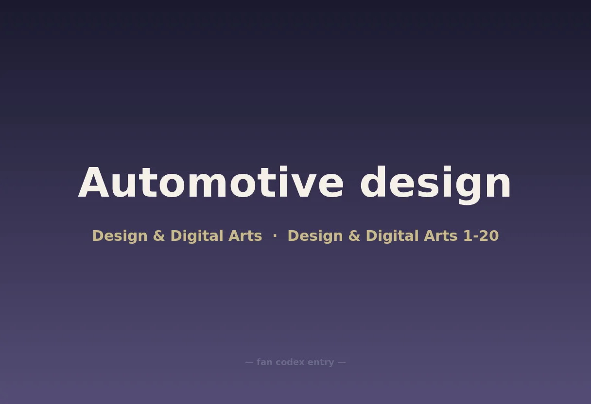 Automotive design